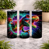 Colorful Dinosaur 20 OZ Wrap Mockup