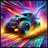Neon Monster Truck 20 OZ Sublimation Wrap