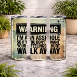 Warning Sign 20 OZ Wrap Mockup