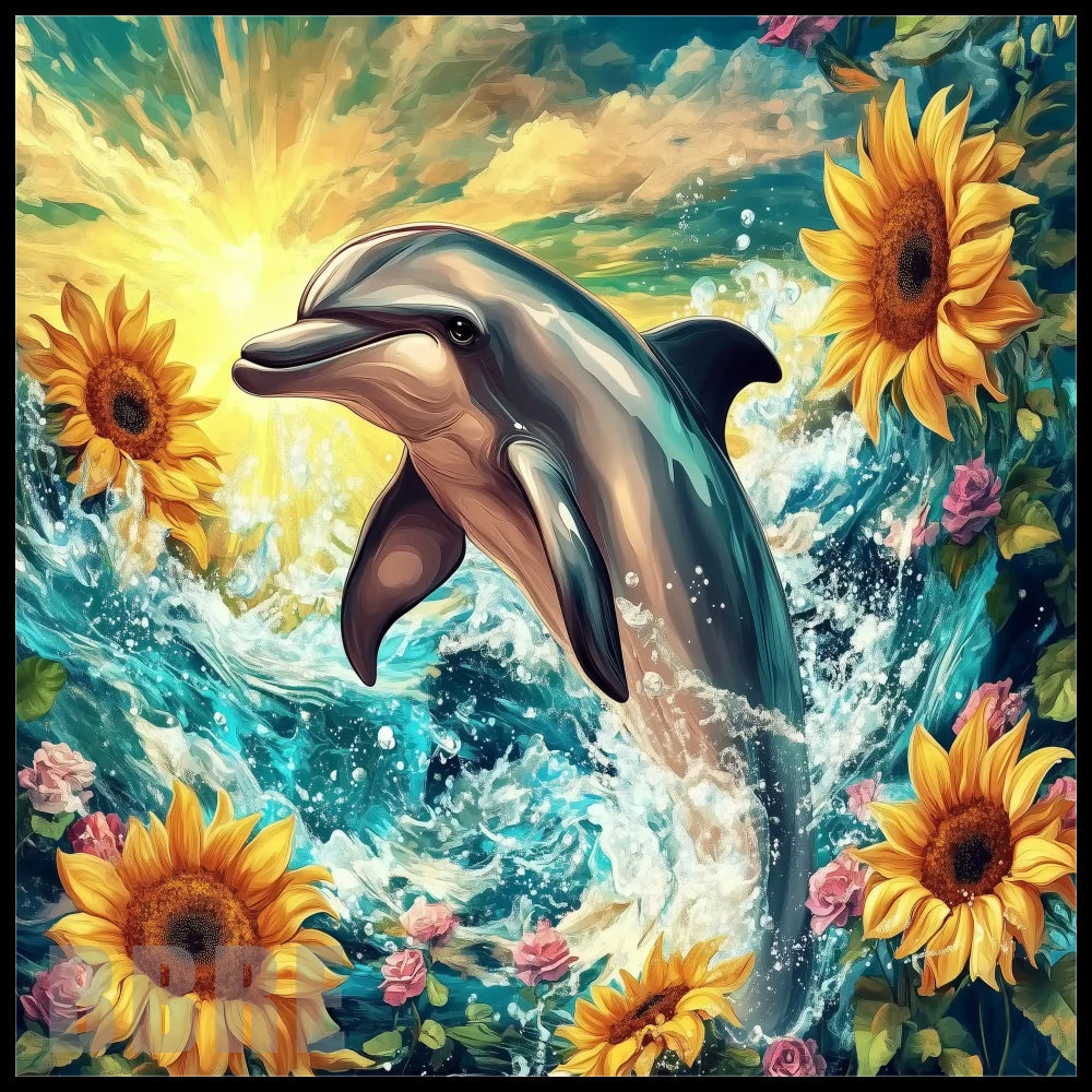 Dolphin Sunflowers 2 20 OZ Sublimation Wrap