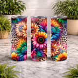 Vibrant Floral 4 20 OZ Wrap Mockup