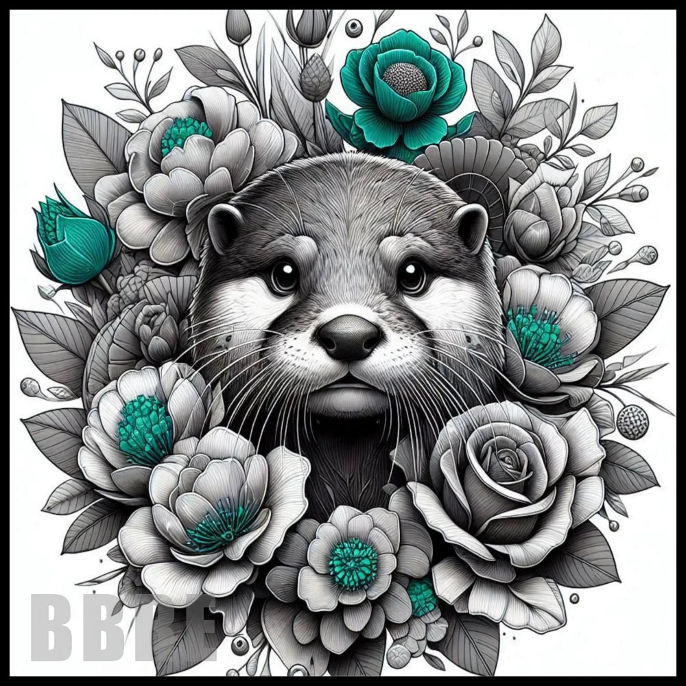 Otter Floral 20 OZ Sublimation Wrap