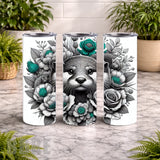 Otter Floral 20 OZ Wrap Mockup