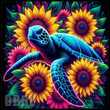 Turtle Sunflowers 20 OZ Sublimation Wrap