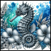 Seahorse Floral 20 OZ Sublimation Wrap