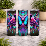Vibrant Butterfly 2 20 OZ Wrap Mockup