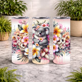 Floral Koala 20 OZ Wrap Mockup