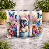 Floral Puppy 2 20 OZ Wrap Mockup