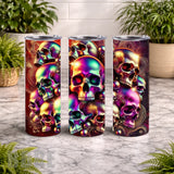 Rainbow Skull 20 OZ Wrap Mockup