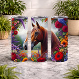 Floral Horse 20 20 OZ Wrap Mockup