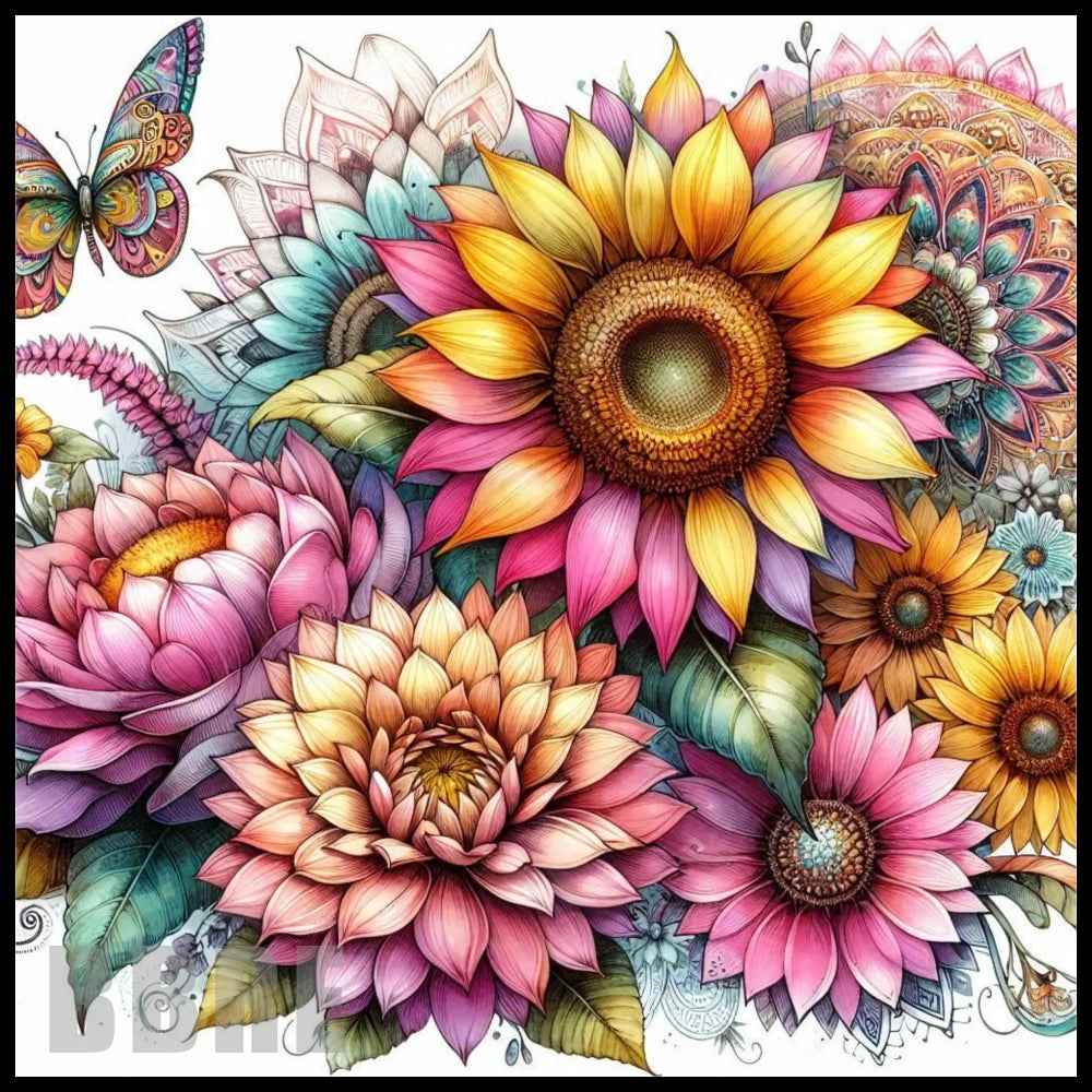 Floral Burst 22 20 OZ Sublimation Wrap