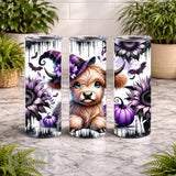 Halloween Highland Cow 20 OZ Wrap Mockup