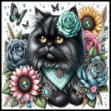 Floral Cat 5 20 OZ Sublimation Wrap