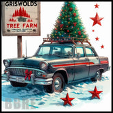 Christmas Car 20 OZ Sublimation Wrap