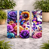 Floral Butterfly 11 20 OZ Wrap Mockup