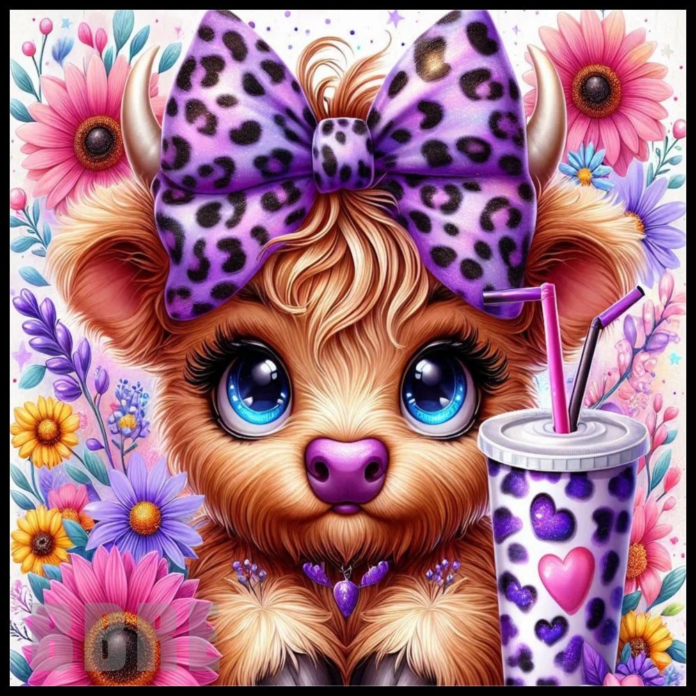 Cute Highland Cow 8 20 OZ Sublimation Wrap