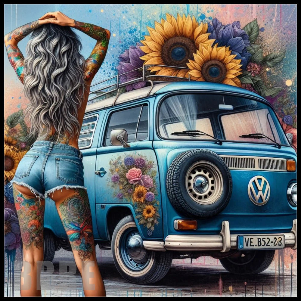 Floral Vw 20 OZ Sublimation Wrap