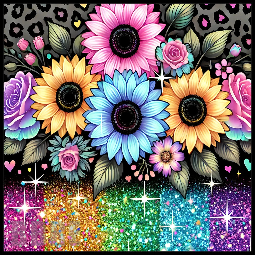 Floral Sparkle 20 OZ Sublimation Wrap
