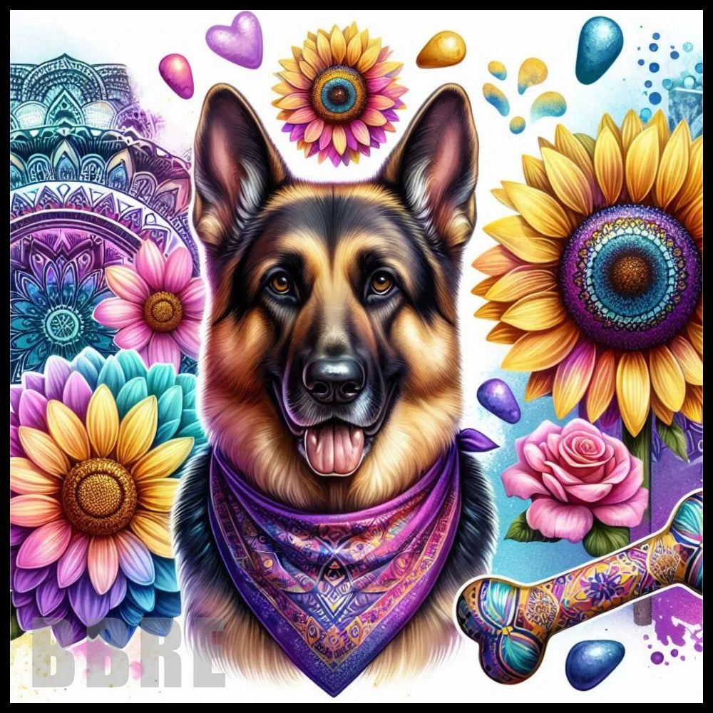 Floral Dog 6 20 OZ Sublimation Wrap