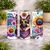 Floral Dog 6 20 OZ Wrap Mockup