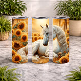 Sunflower Unicorn 2 20 OZ Wrap Mockup