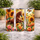 Sunflower Horse 4 20 OZ Wrap Mockup