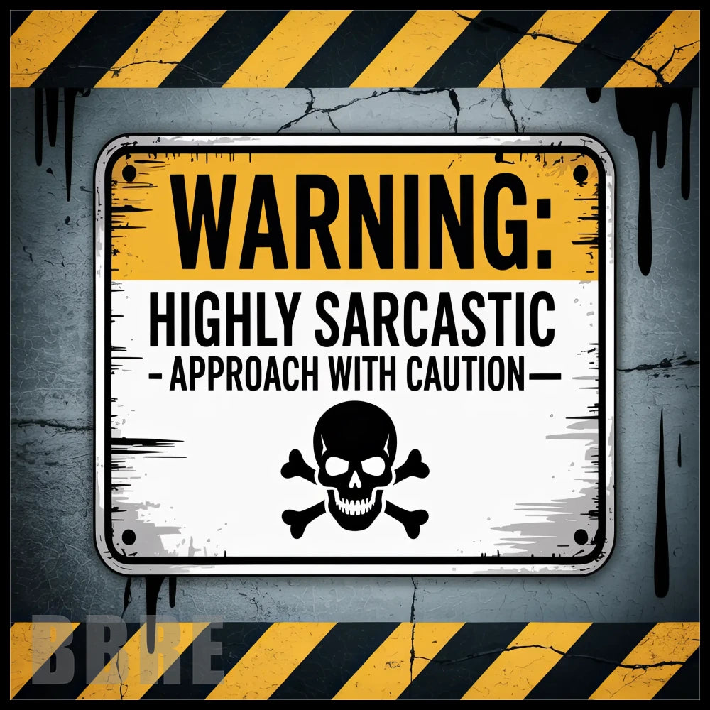 Sarcastic Warning 20 OZ Sublimation Wrap