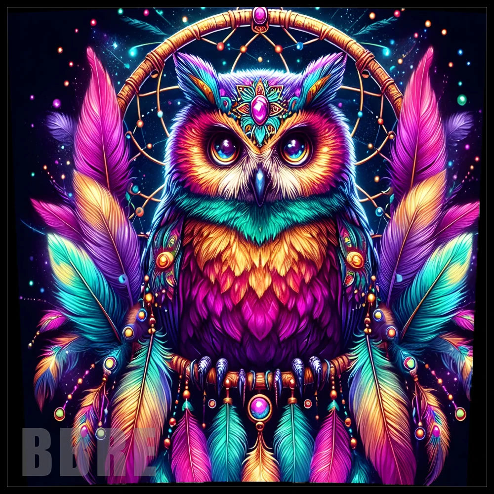 Colorful Owl 4 20 OZ Sublimation Wrap
