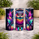 Colorful Owl 4 20 OZ Wrap Mockup