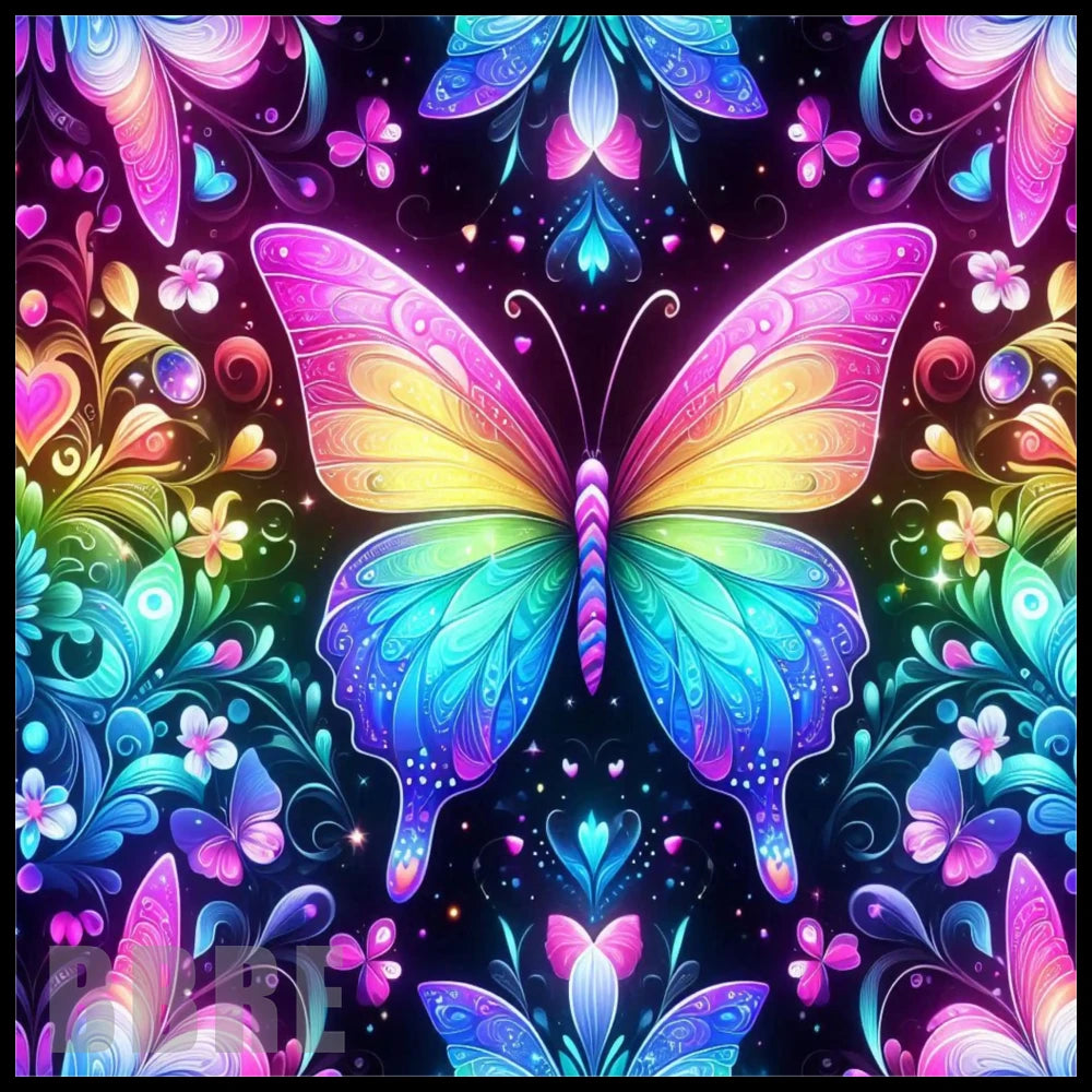 Colorful Butterfly 9 20 OZ Sublimation Wrap