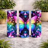 Colorful Butterfly 9 20 OZ Wrap Mockup