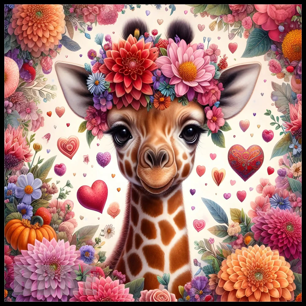 Floral Giraffe 3 20 OZ Sublimation Wrap
