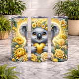 Floral Koala 2 20 OZ Wrap Mockup