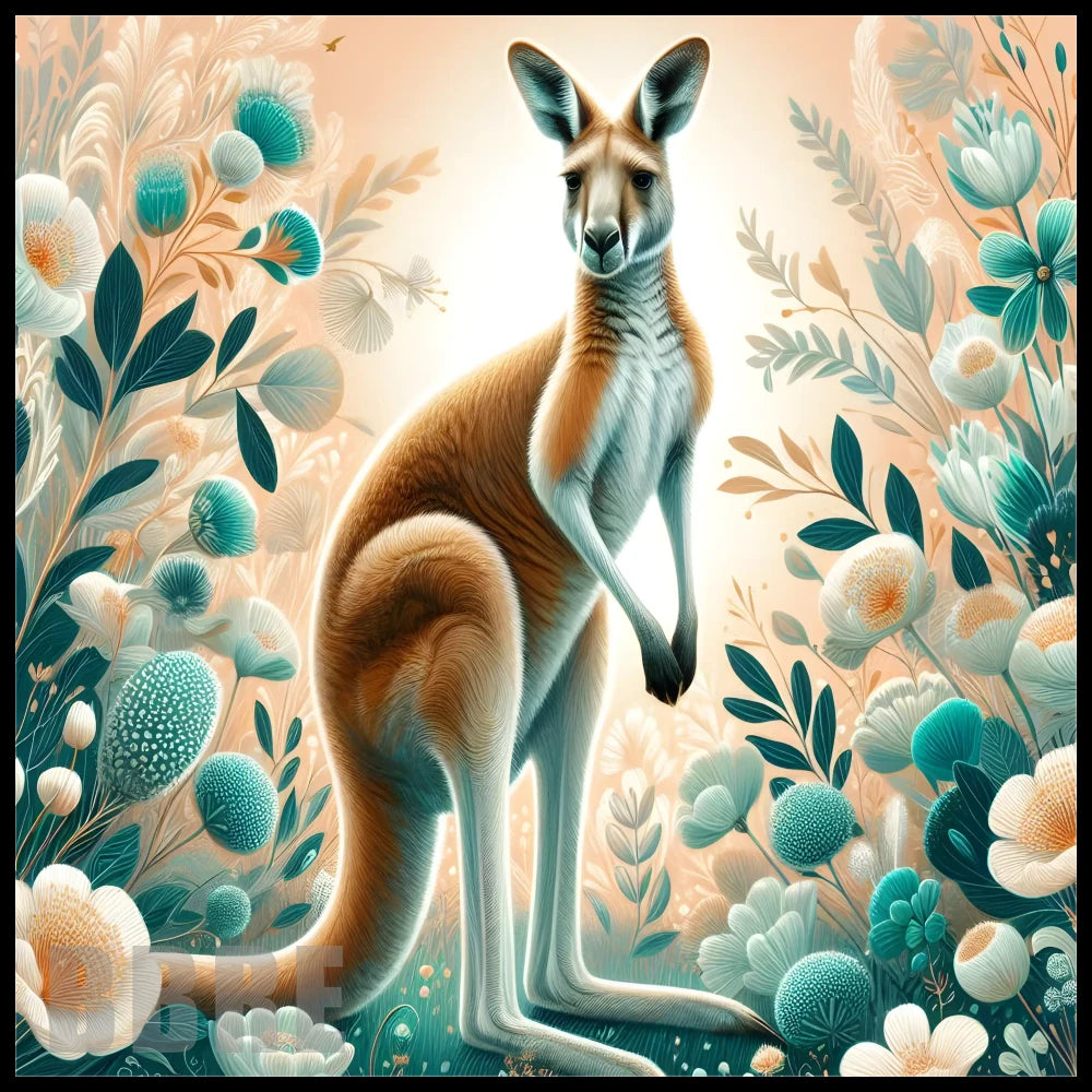 Floral Kangaroo 2 20 OZ Sublimation Wrap
