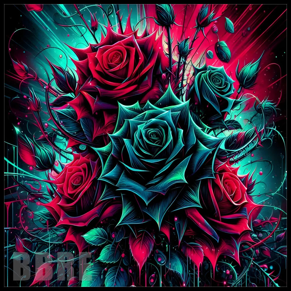 Neon Roses 20 OZ Sublimation Wrap