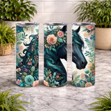 Floral Horse 26 20 OZ Wrap Mockup