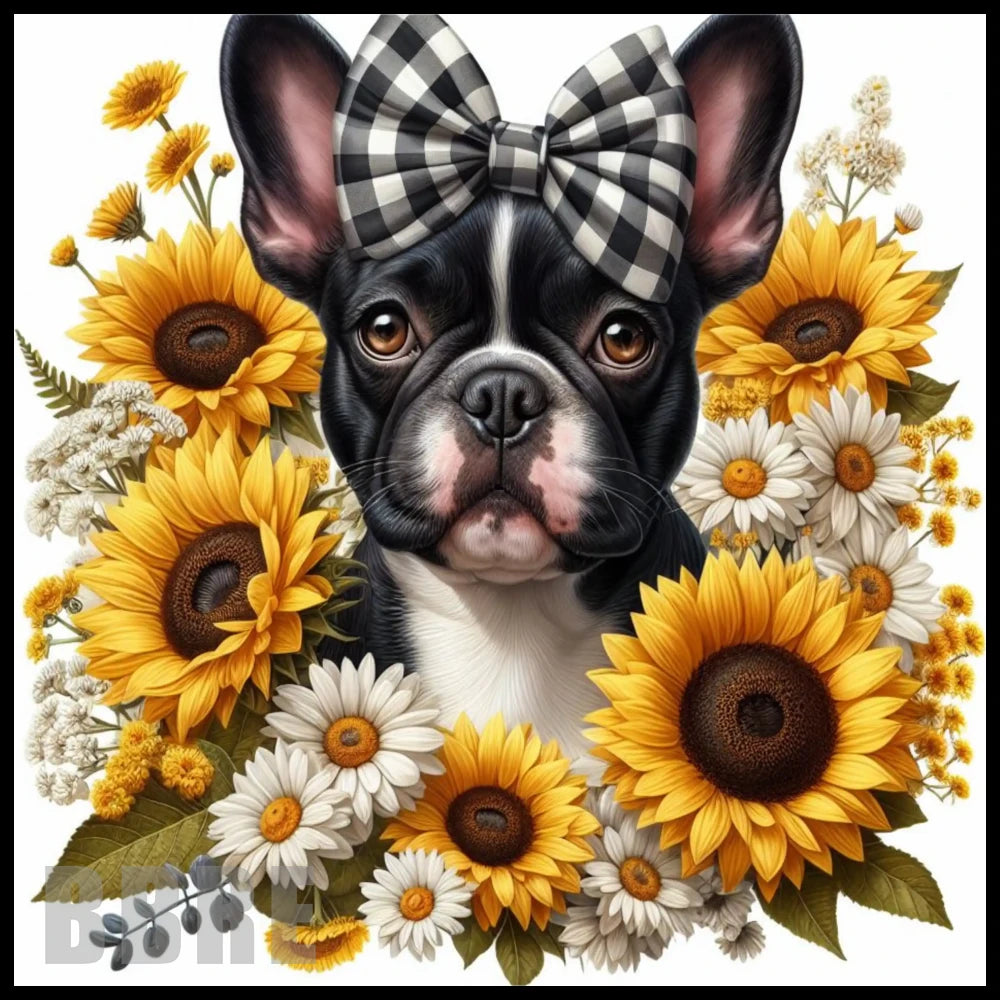 Floral Frenchie 4 20 OZ Sublimation Wrap