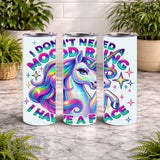Unicorn Mood 20 OZ Wrap Mockup