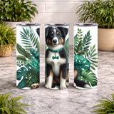 Dog And Leaves 20 OZ Wrap Mockup