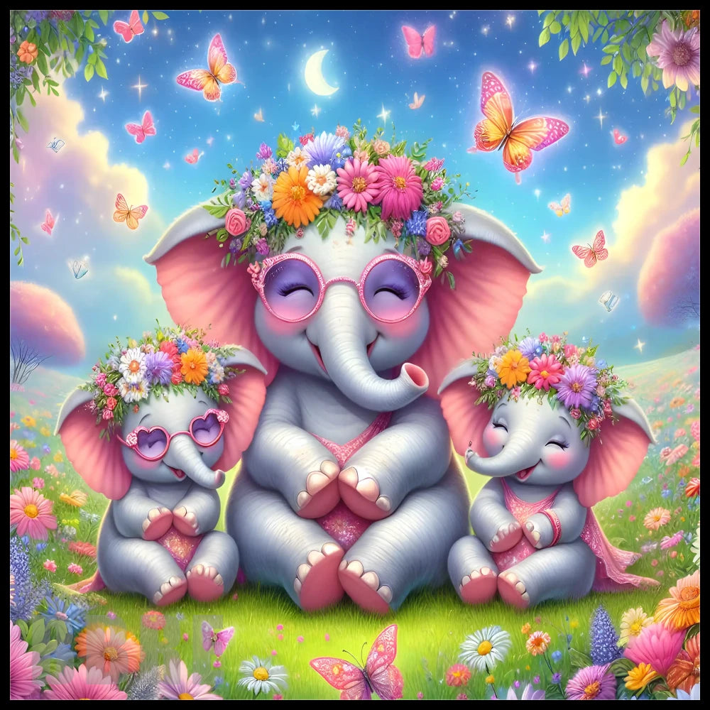 Floral Elephants 2 20 OZ Sublimation Wrap