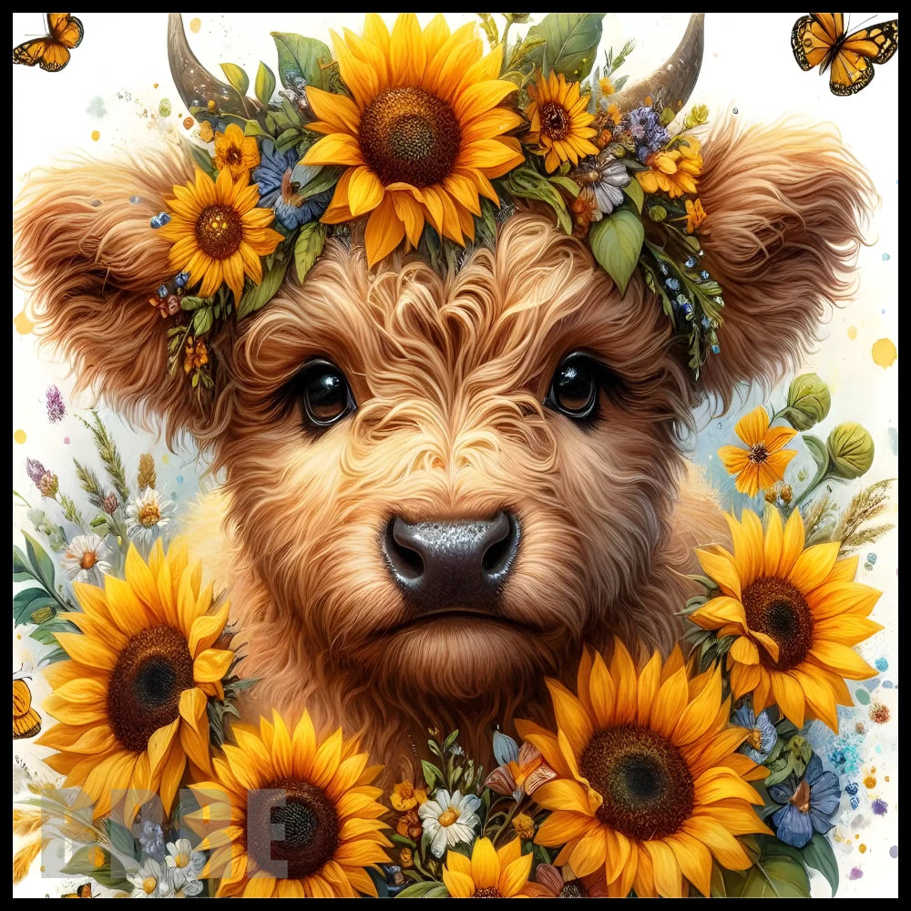Floral Cow 9 20 OZ Sublimation Wrap