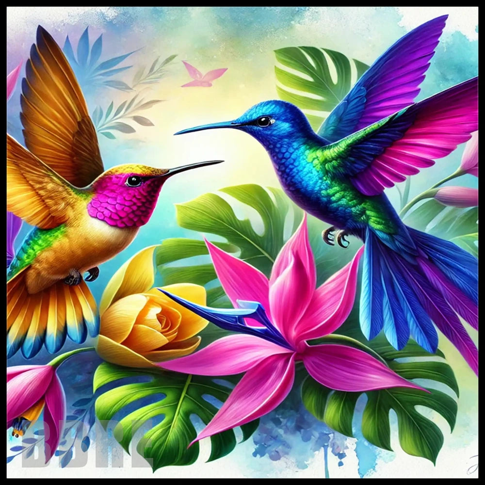 Colorful Hummingbirds Main Image,