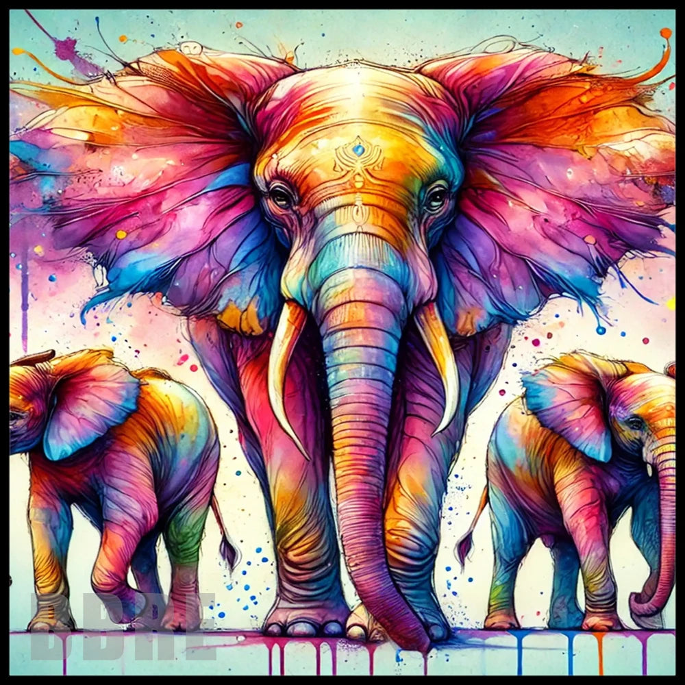Colorful Elephants Main Image,