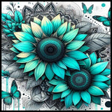 Turquoise Sunflowers Main Image,