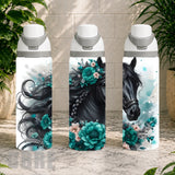 Floral Black Horse Product Image,