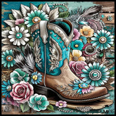Floral Cowboy Boot Main Image,
