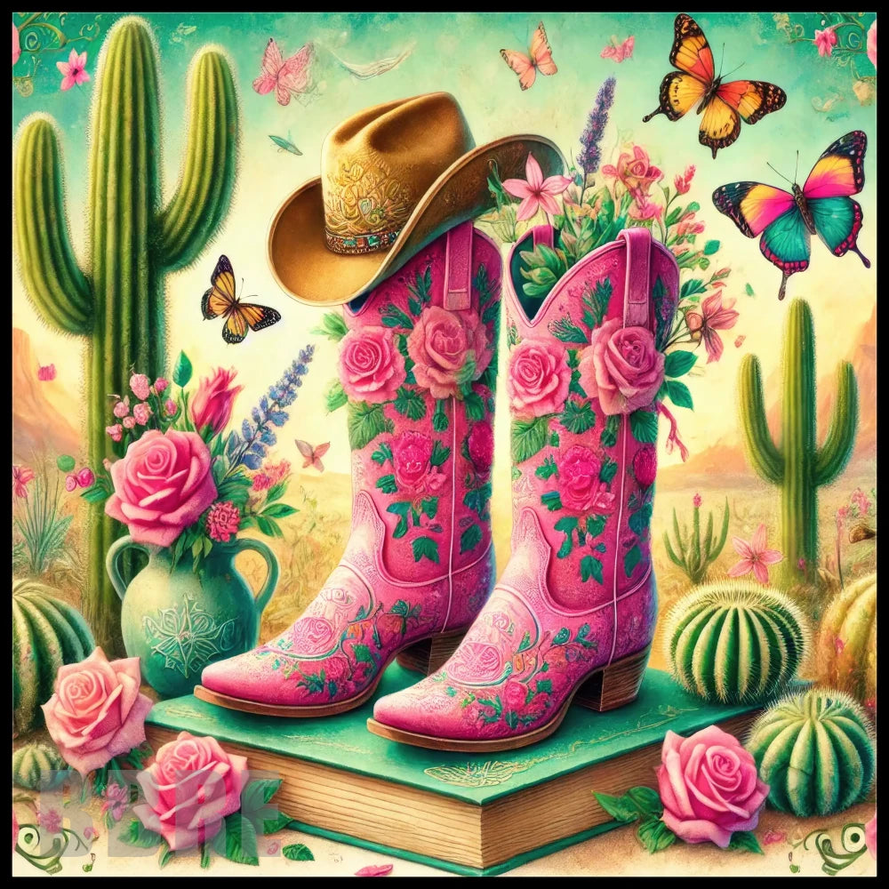 Floral Cowboy Boots 3 Main Image,