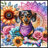Floral Dachshund Main Image,