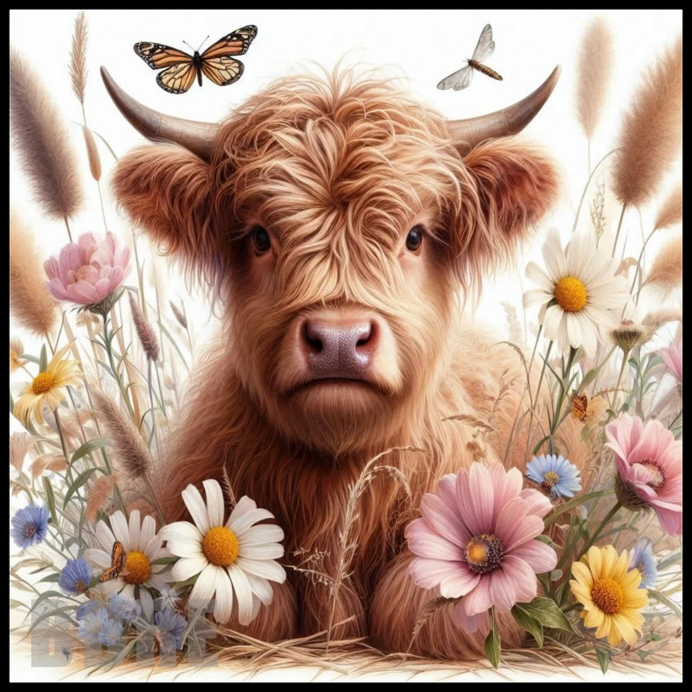Floral Highland Cow 13 Main Image,