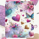 Colorful Hearts Mockup Image